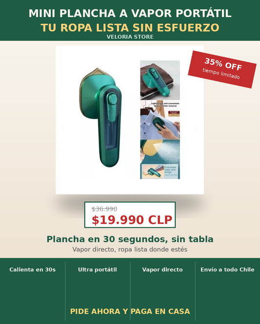 Mini Plancha a Vapor Portátil